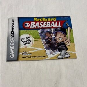 Backyard Baseball Game Boy Advance Instruction Booklet. Gameboy Advance